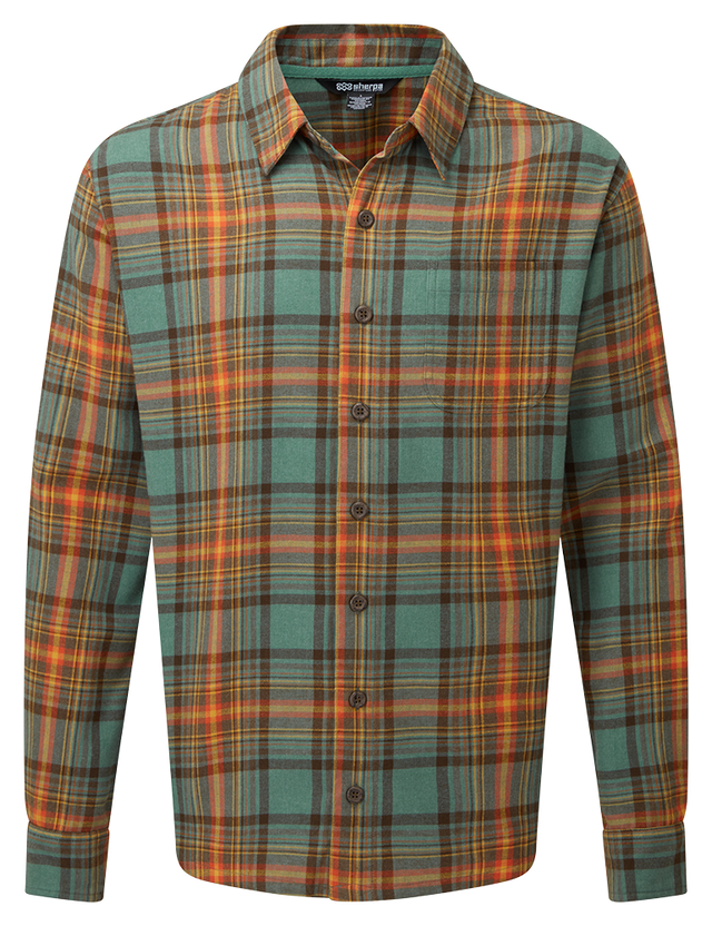 Sherpa Rudra Shirt Herren Langarm-Hemd khola green Produktbild 0