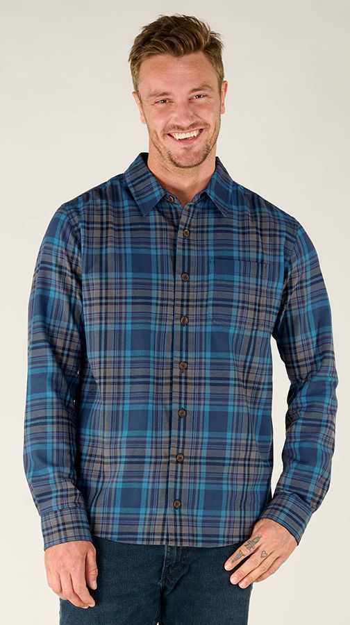 Sherpa Rudra Shirt Herren Langarmhemd neelo blue plaid Produktbild 1