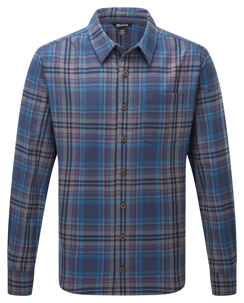 Sherpa Rudra Shirt Herren Langarmhemd neelo blue plaid Produktbild 0