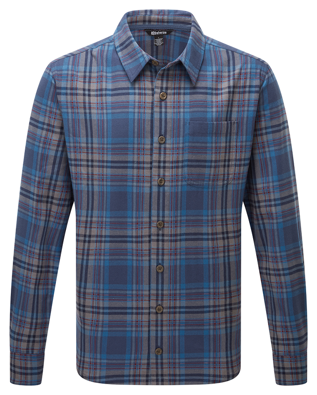 Sherpa Rudra Shirt Herren Langarmhemd neelo blue plaid Produktbild 0