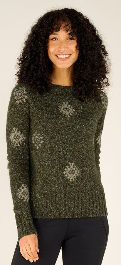 Sherpa Vindo Crew Damen Pullover evergreen Produktbild 1