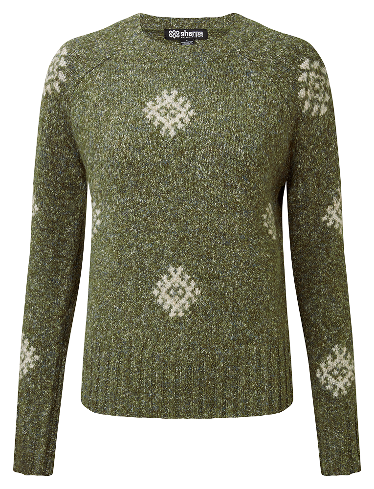 Sherpa Vindo Crew Damen Pullover evergreen Produktbild 0