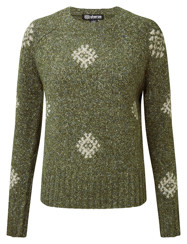 Sherpa Vindo Crew Damen Pullover evergreen Produktbild 0