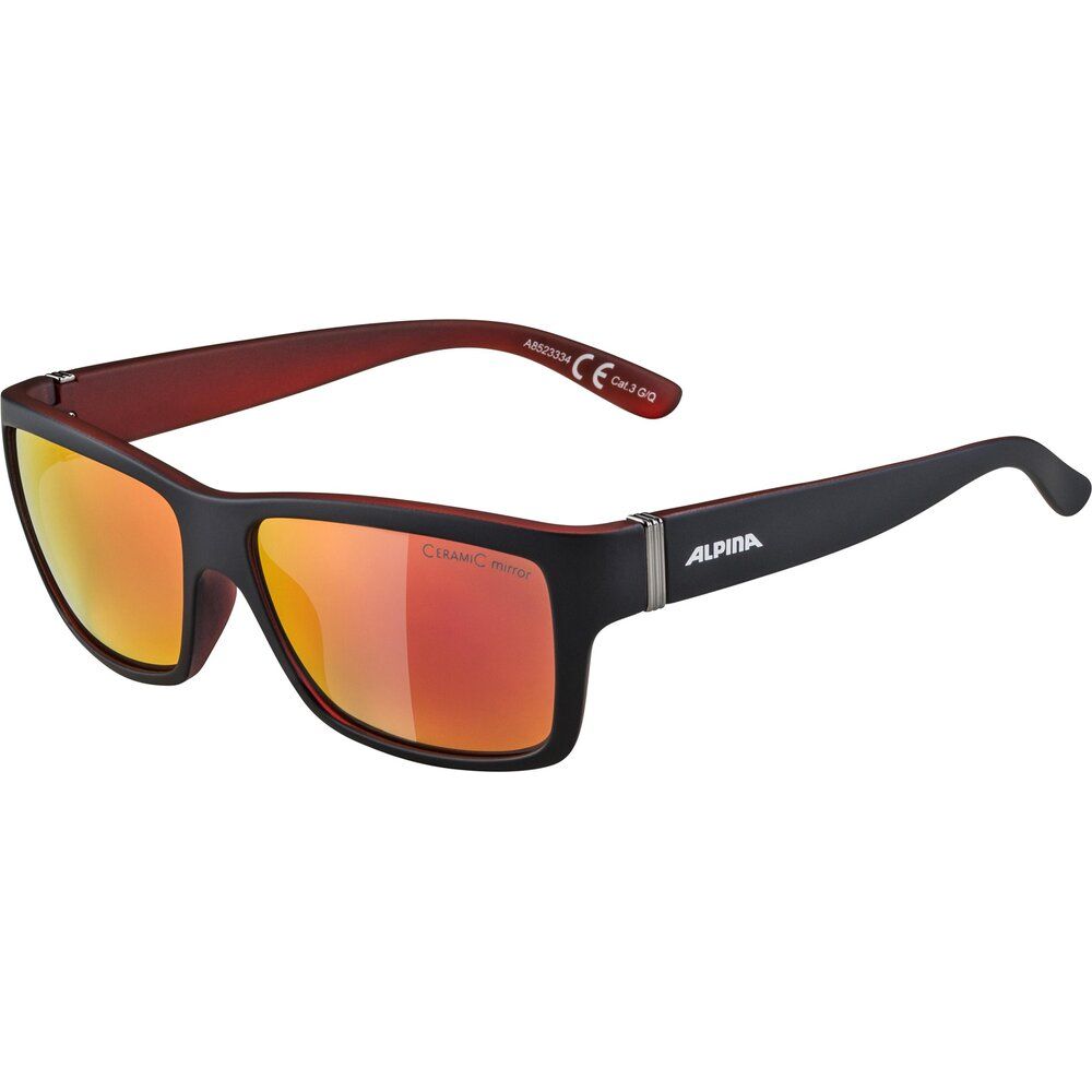 Alpina Kacey Herren Sonnenbrille black red matt Produktbild 0