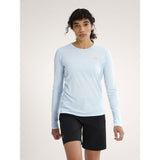 Arcteryx Sunna Crew LS Damen Langarmshirt alpine-blue Produktbild 1