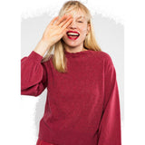 Blutsgeschwister Feeling Fancy Damen Wollpullover dusty-bloom-melange-pink Produktbild 2