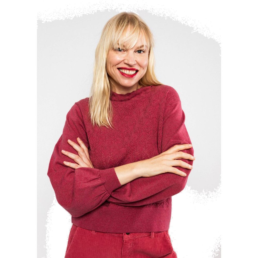 Blutsgeschwister Feeling Fancy Damen Wollpullover dusty-bloom-melange-pink Produktbild 4