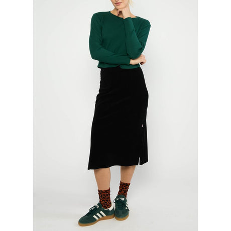 Blutsgeschwister Jolly June Damen Cord-Rock fine needle black Produktbild 1