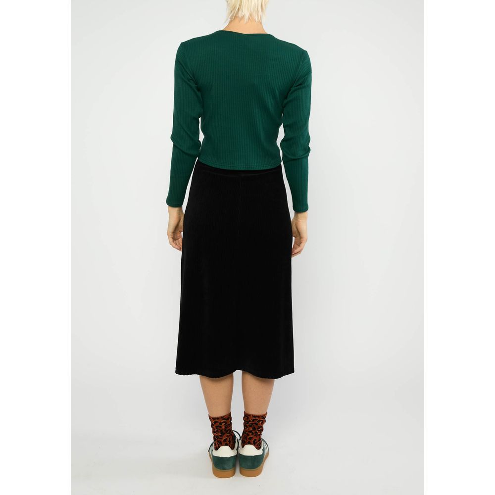Blutsgeschwister Jolly June Damen Cord-Rock fine needle black Produktbild 2