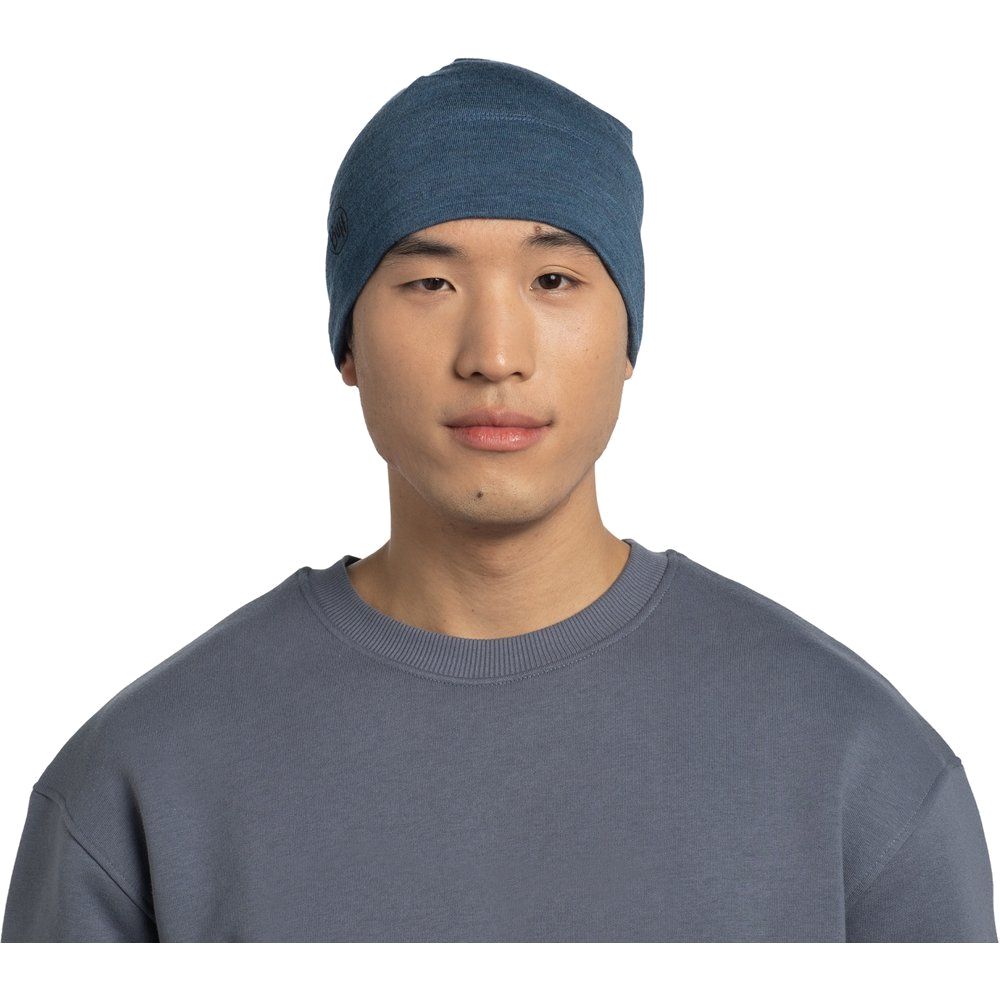 Buff Merino Midweight Beanie Herren Mütze grey Produktbild 1