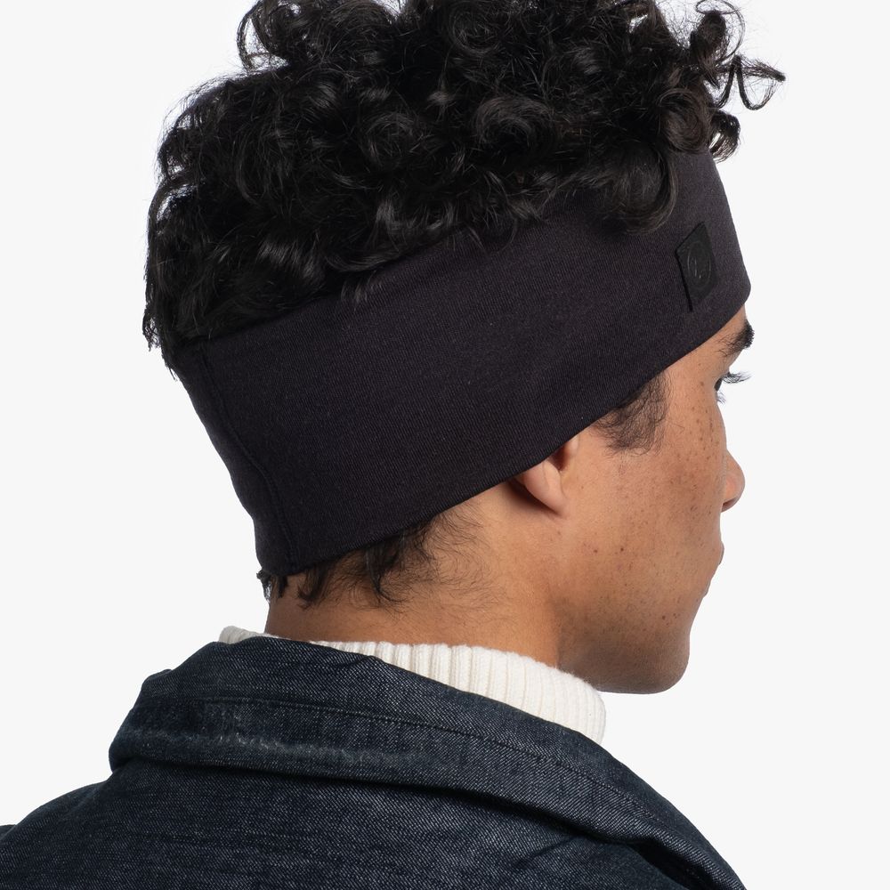 Buff Merino Wide Headband Stirnband black Produktbild 3