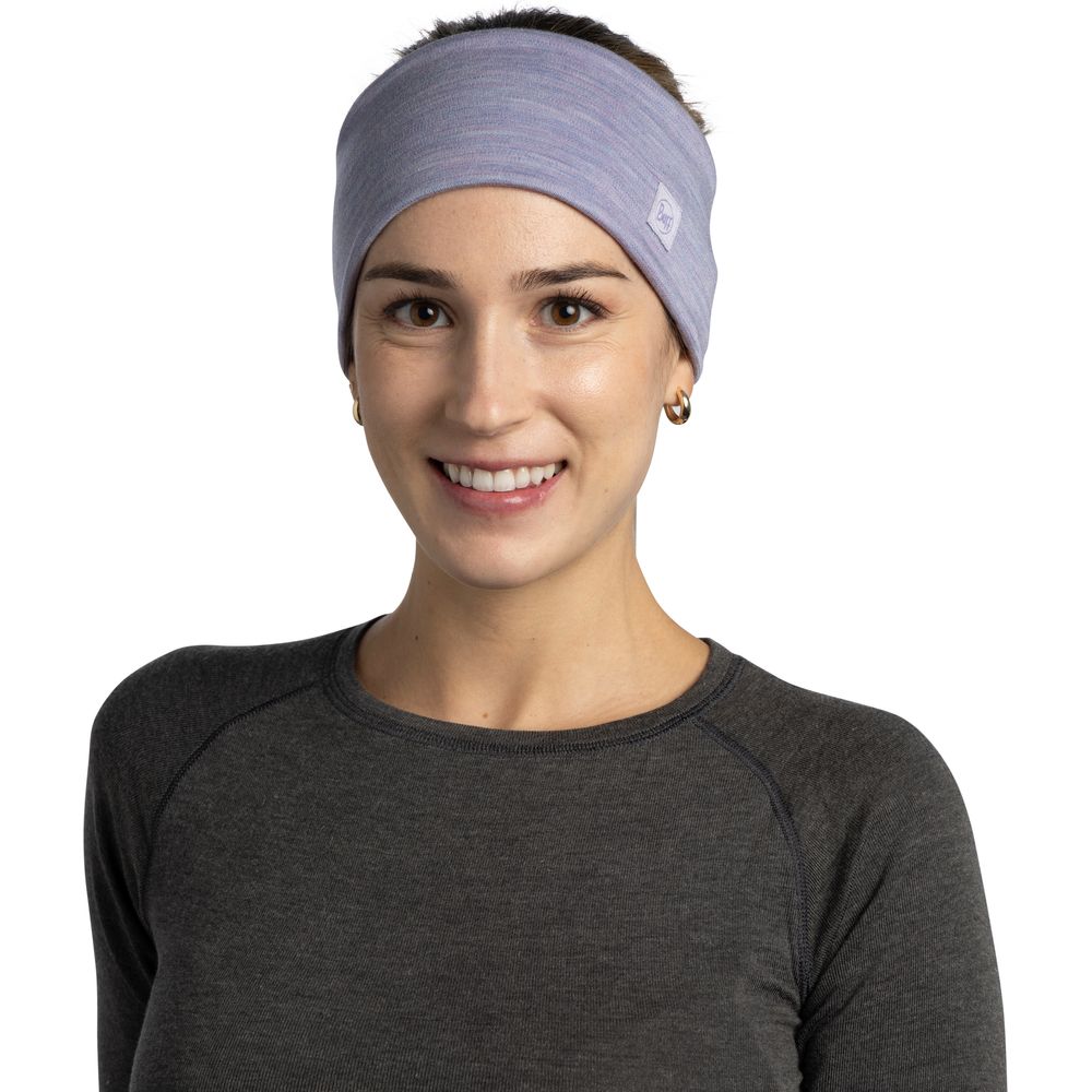 Buff Merino Wide Headband Stirnband solid iris Produktbild 1