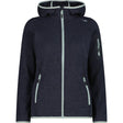 CMP Damen Fix Hood Fleecejacke titanio darker Produktbild 0
