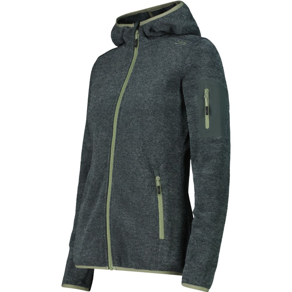 CMP Woman Jacket Fix Hood Damen Fleecejacke jungle Produktbild 2