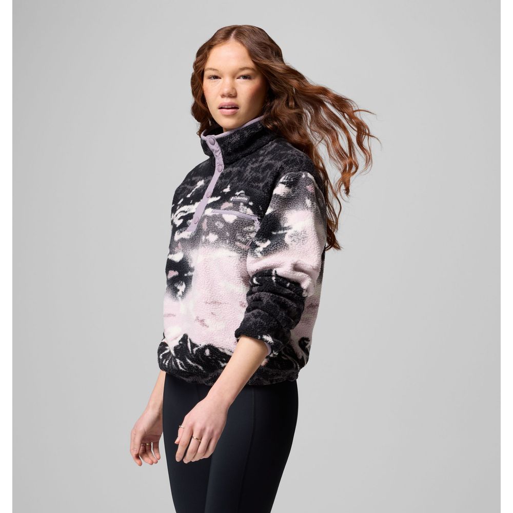 Columbia Damen Helvetia II Printed Cropped Half SN Fleece Pullover shale purple sisters, shale purple Produktbild 2