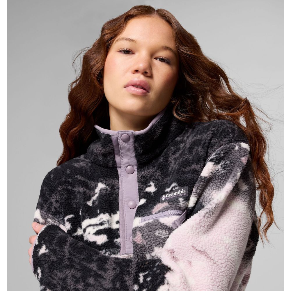 Columbia Damen Helvetia II Printed Cropped Half SN Fleece Pullover shale purple sisters, shale purple Produktbild 4
