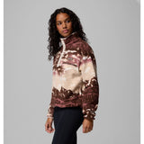 Columbia Damen Helvetia II Printed Cropped Half SN Fleece Pullover tobacco sisters, dark stone Produktbild 2