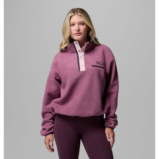 Columbia Helvetia™ II Cropped Half Snap Fleece Damen Fleecejacke antique mauve Produktbild 0