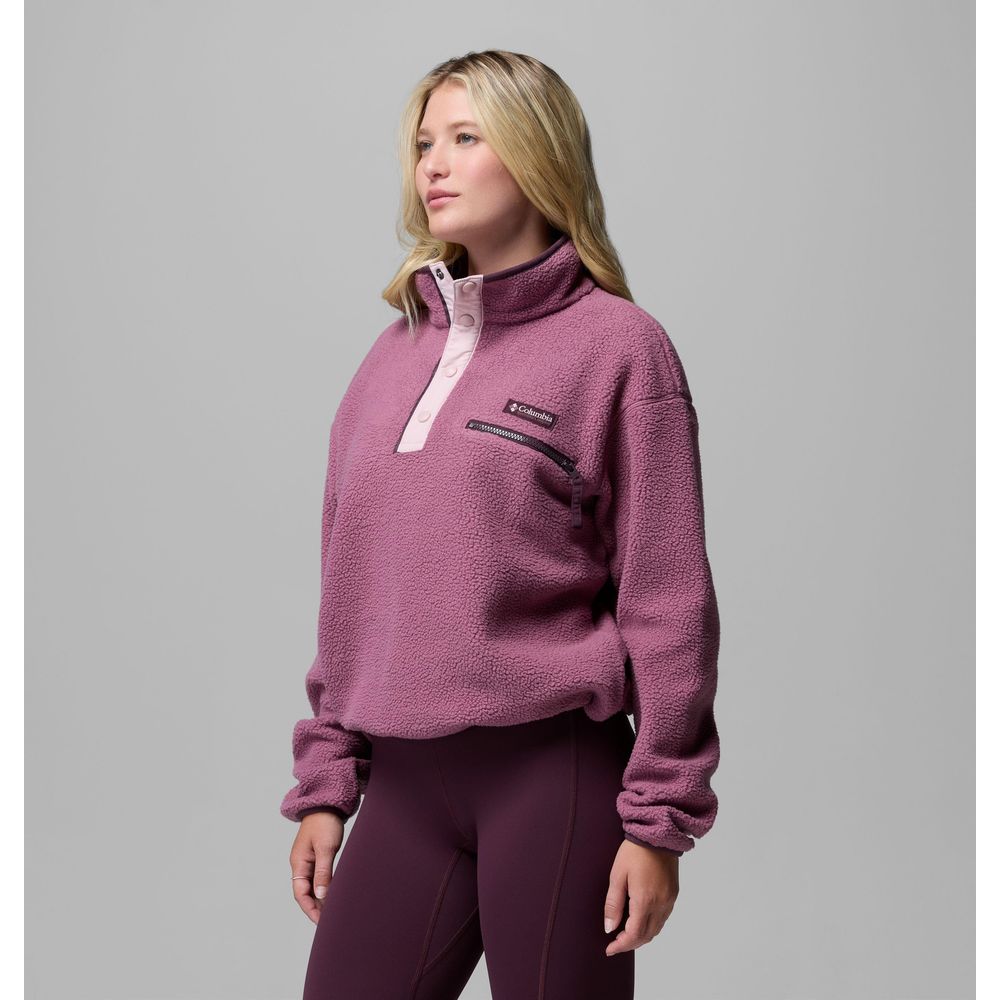 Columbia Helvetia™ II Cropped Half Snap Fleece Damen Fleecejacke antique mauve Produktbild 2