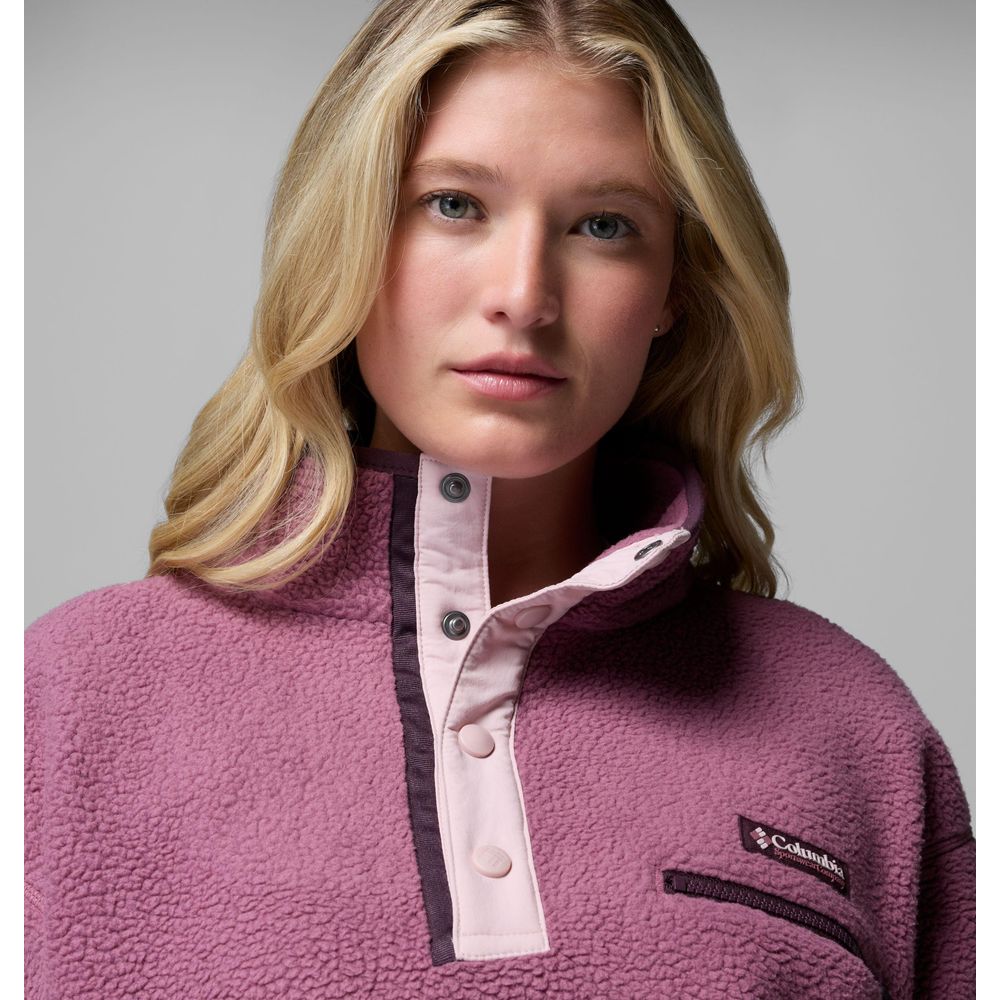 Columbia Helvetia™ II Cropped Half Snap Fleece Damen Fleecejacke antique mauve Produktbild 3