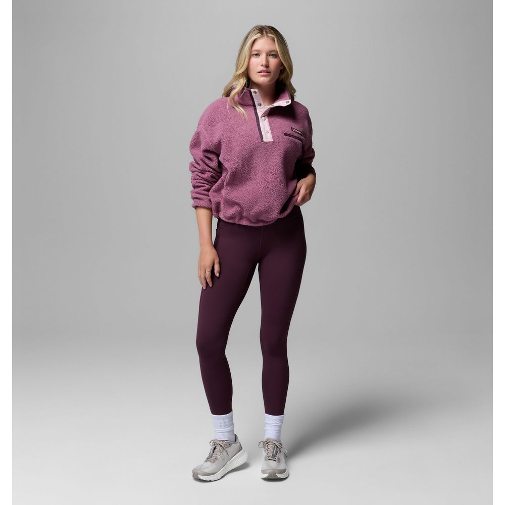 Columbia Helvetia™ II Cropped Half Snap Fleece Damen Fleecejacke antique mauve Produktbild 4