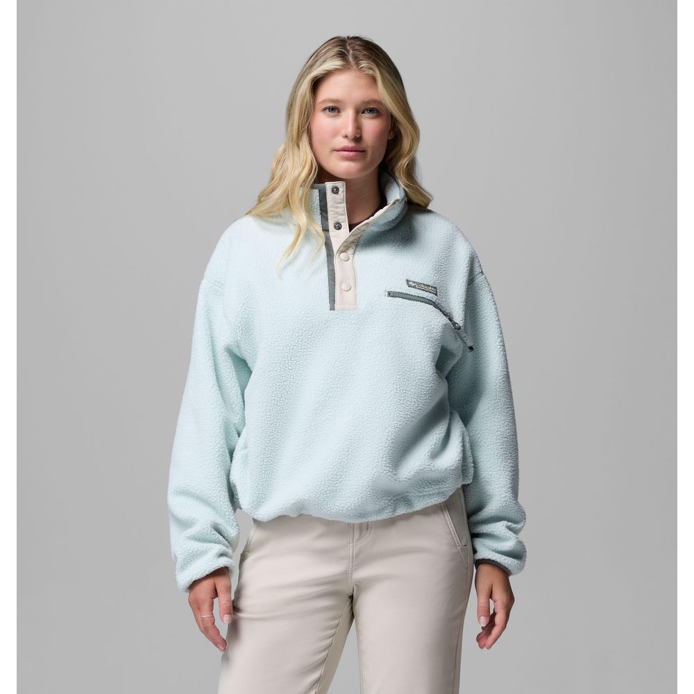 Columbia Helvetia™ II Cropped Half Snap Fleece Damen Fleecejacke tea light, dark stone Produktbild 0