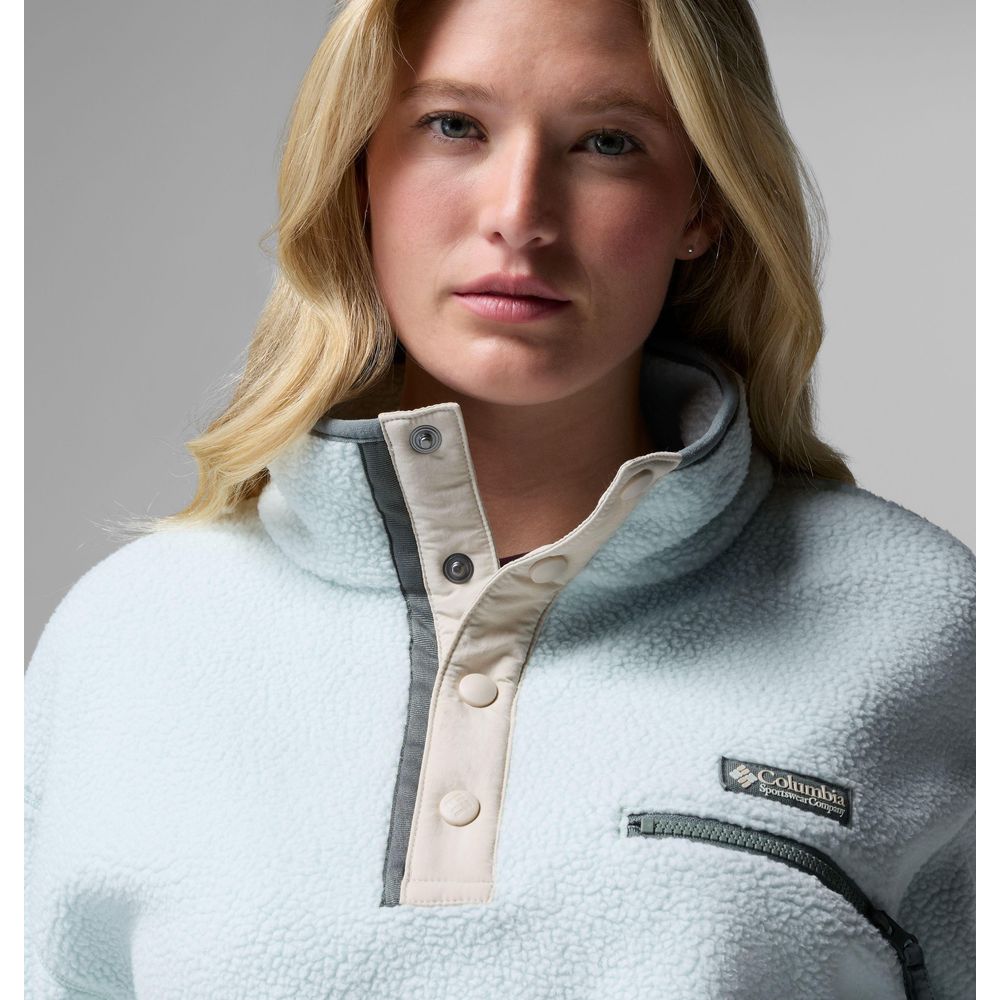 Columbia Helvetia™ II Cropped Half Snap Fleece Damen Fleecejacke tea light, dark stone Produktbild 3