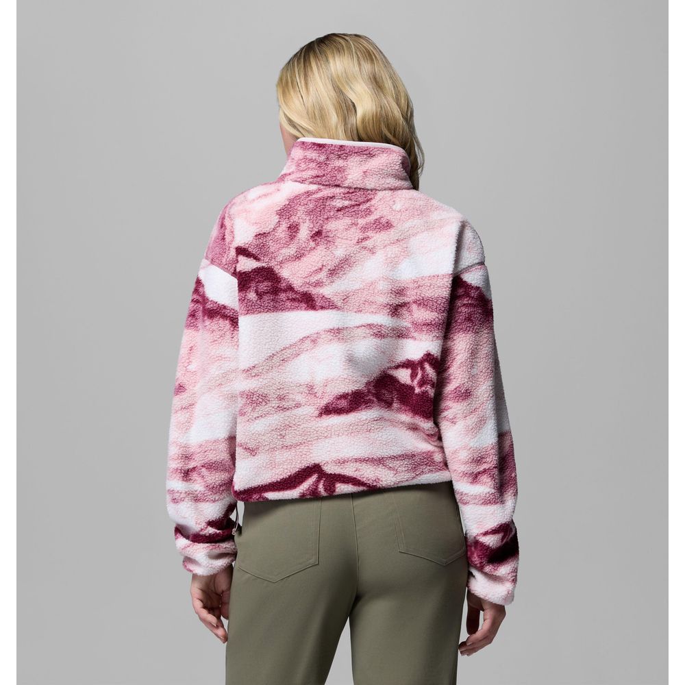 Columbia Helvetia™ II Printed Cropped Half Snap Damen Fleecepullover antique mauve, summits Produktbild 1