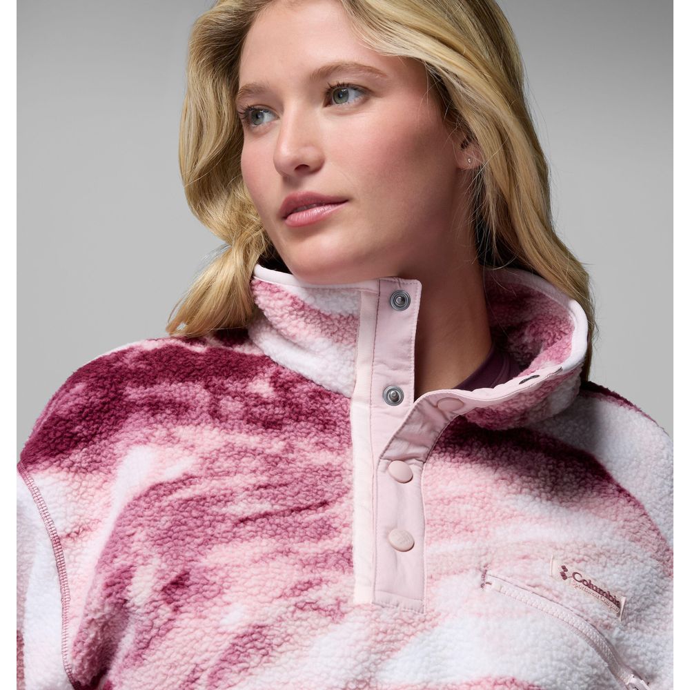 Columbia Helvetia™ II Printed Cropped Half Snap Damen Fleecepullover antique mauve, summits Produktbild 3