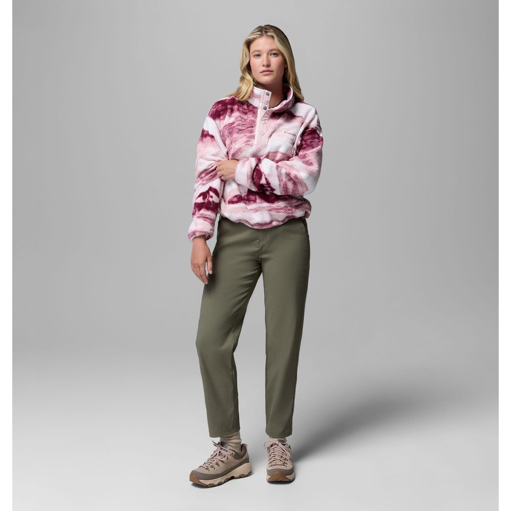 Columbia Helvetia™ II Printed Cropped Half Snap Damen Fleecepullover antique mauve, summits Produktbild 4