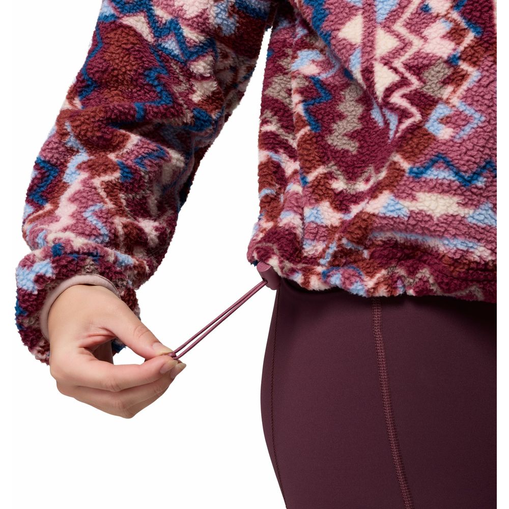 Columbia Helvetia™ II Printed Cropped Half Snap Damen Fleecepullover antique-mauve, geomix Produktbild 4