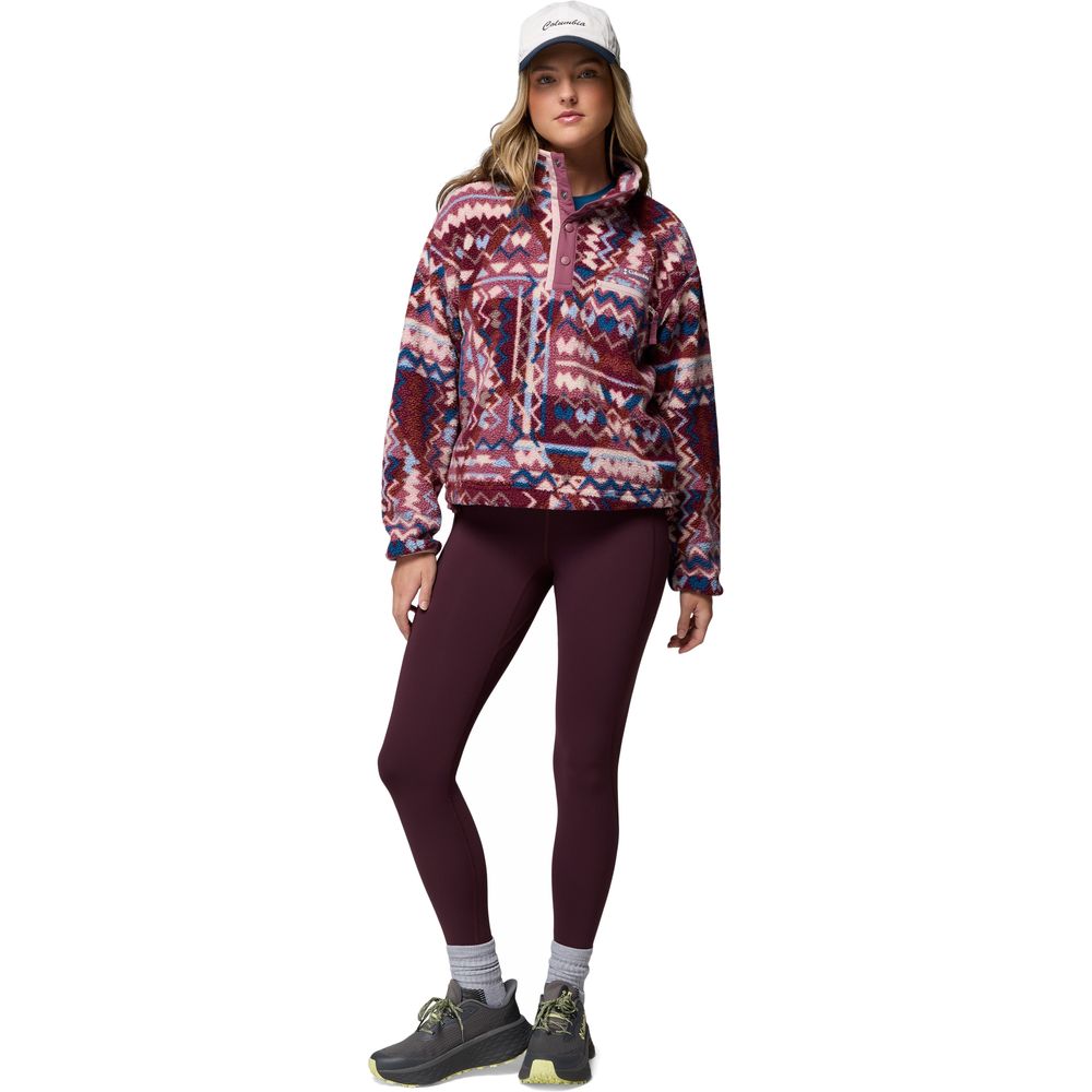 Columbia Helvetia™ II Printed Cropped Half Snap Damen Fleecepullover antique-mauve, geomix Produktbild 5