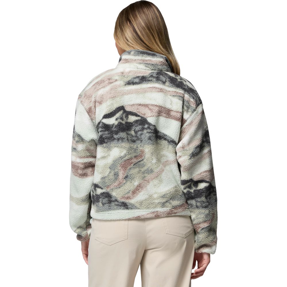 Columbia Helvetia™ II Printed Cropped Half Snap Damen Fleecepullover sedona-sage,-su Produktbild 1