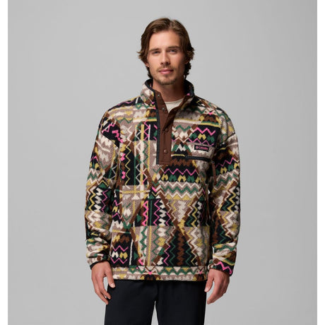 Columbia Helvetia™ II Printed Half Snap Herren Fleecepullover black geomix Produktbild 0