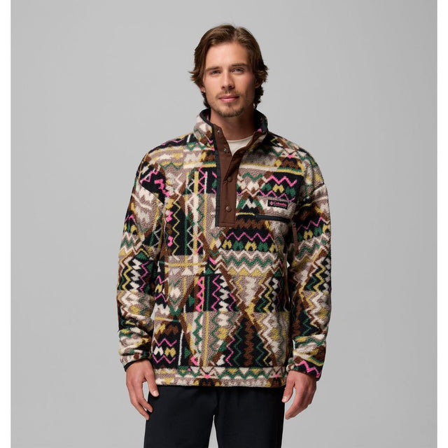 Columbia Helvetia™ II Printed Half Snap Herren Fleecepullover black geomix Produktbild 0