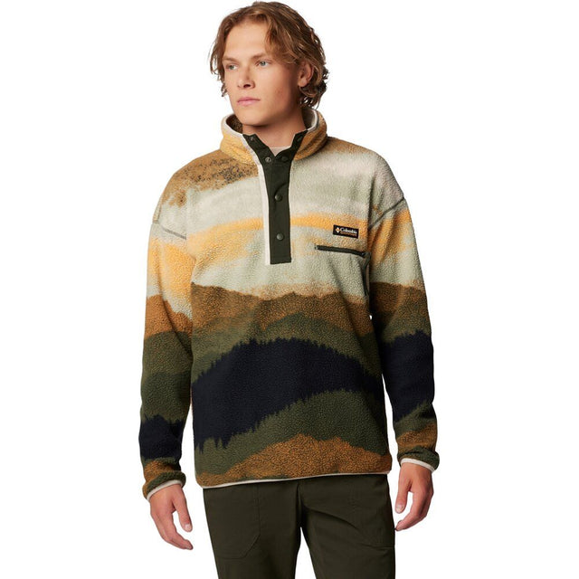 Columbia Helvetia II Printed Herren Fleecepullover greenscape dolomites Produktbild 0