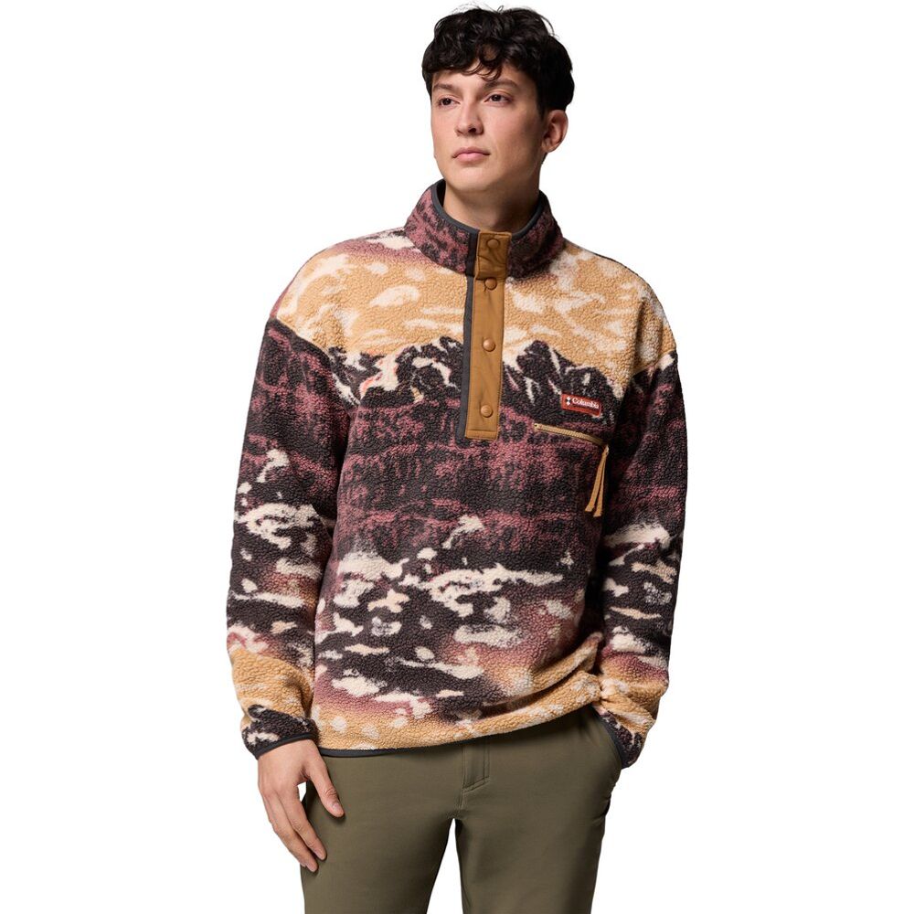 Columbia Herren Helvetia II Printed Half Snap Fleece Pullover camel brown sisters Produktbild 0