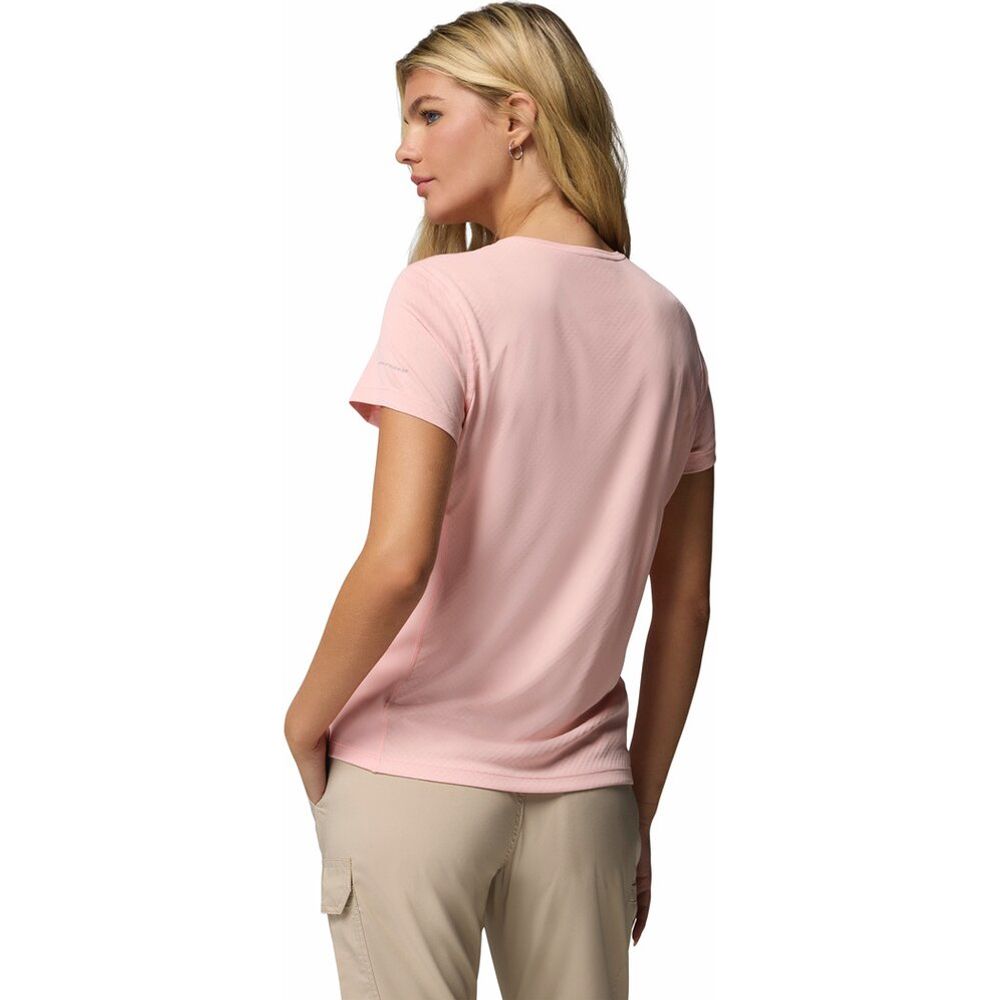 Columbia Zero Rules Light Crew Damen T-Shirt pink sand Produktbild 1