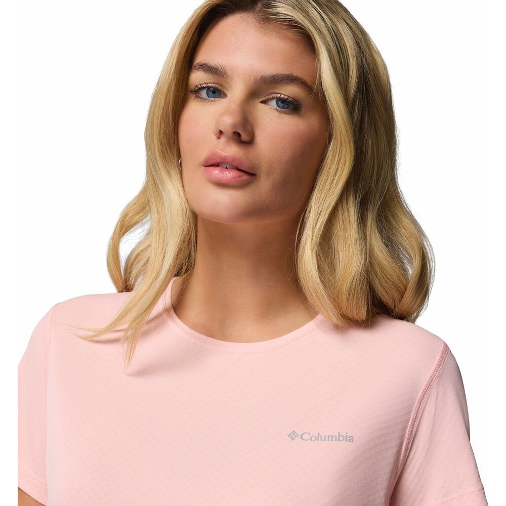 Columbia Zero Rules Light Crew Damen T-Shirt pink sand Produktbild 5