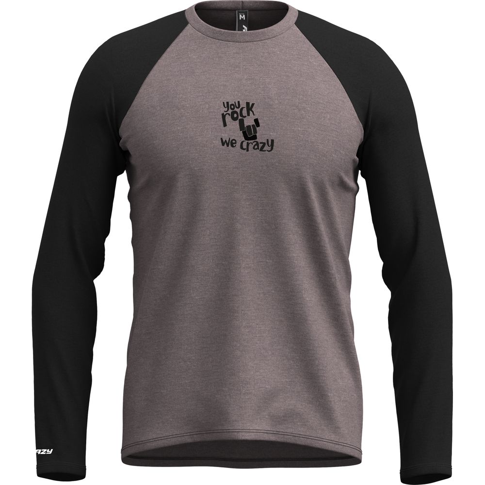 Crazy Idea Long Sleeved Gulliver Herren Longsleeve gray-black Produktbild 0