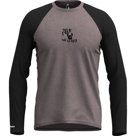 Crazy Idea Long Sleeved Gulliver Herren Longsleeve gray-black Produktbild 0