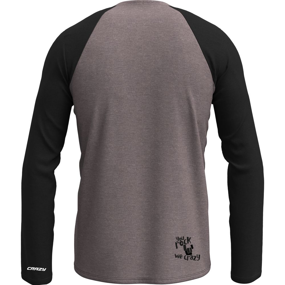 Crazy Idea Long Sleeved Gulliver Herren Longsleeve gray-black Produktbild 1