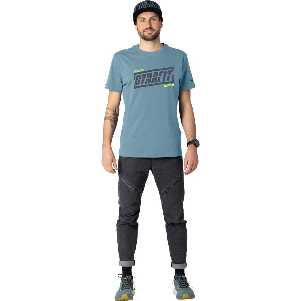 Dynafit Graphic CO M S/s Tee Herren T-Shirt smoke blue tabloid Produktbild 1