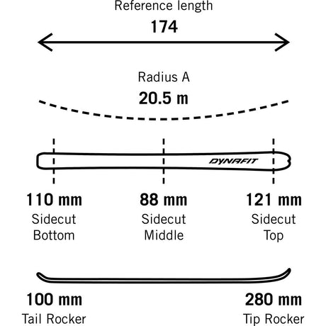 Dynafit Radical 88 Limited Edition Touring Ski Herren Tourenski dawn Produktbild 1