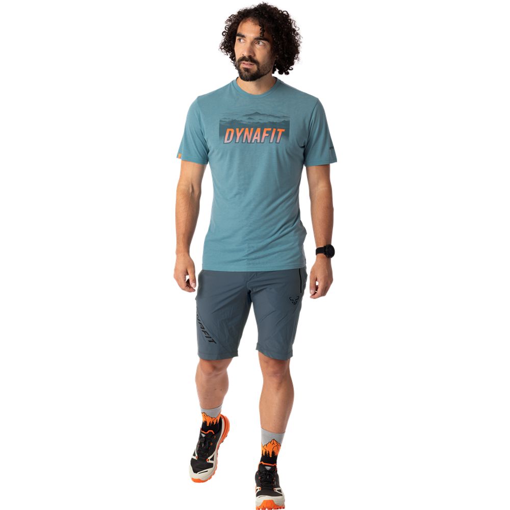 Dynafit Transalper Graphic S/S Herren Funktionsshirt smoke-blue Produktbild 3
