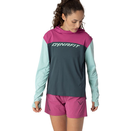 Dynafit Traverse Sun Damen Hoody cinder-magenta Produktbild 1
