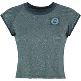 E9 Audrey Damen Cropped-T-Shirt slate Produktbild 0