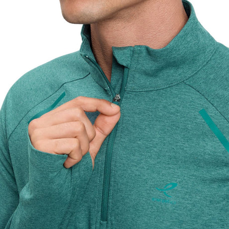 Energetics Langarmshirt Cusco IV Herren melange-blue-petrol Produktbild 1