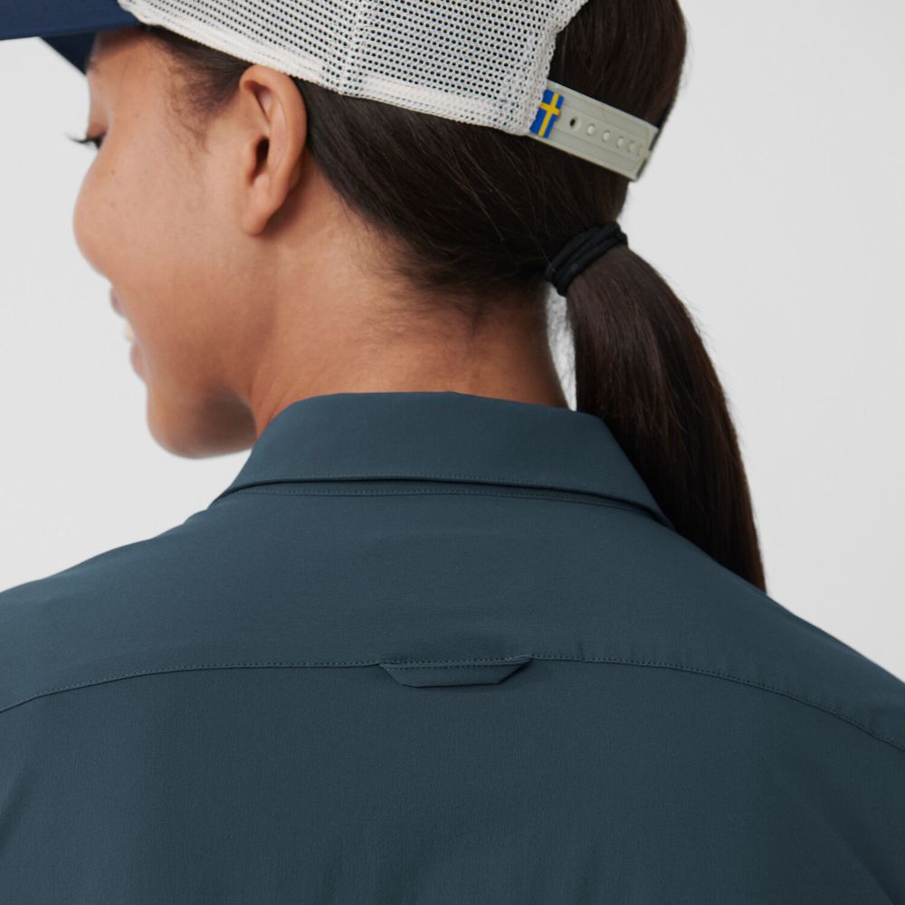 Fjällräven High Coast Lite Damen Kurzarmhemd navy Produktbild 5