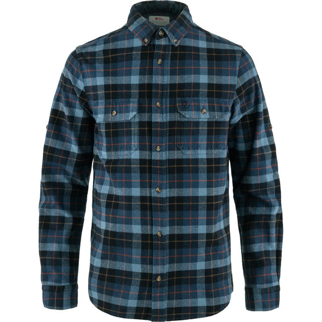 Fjällräven Singi Heavy Flannel Herren Hemd dark navy indigo blue Produktbild 0